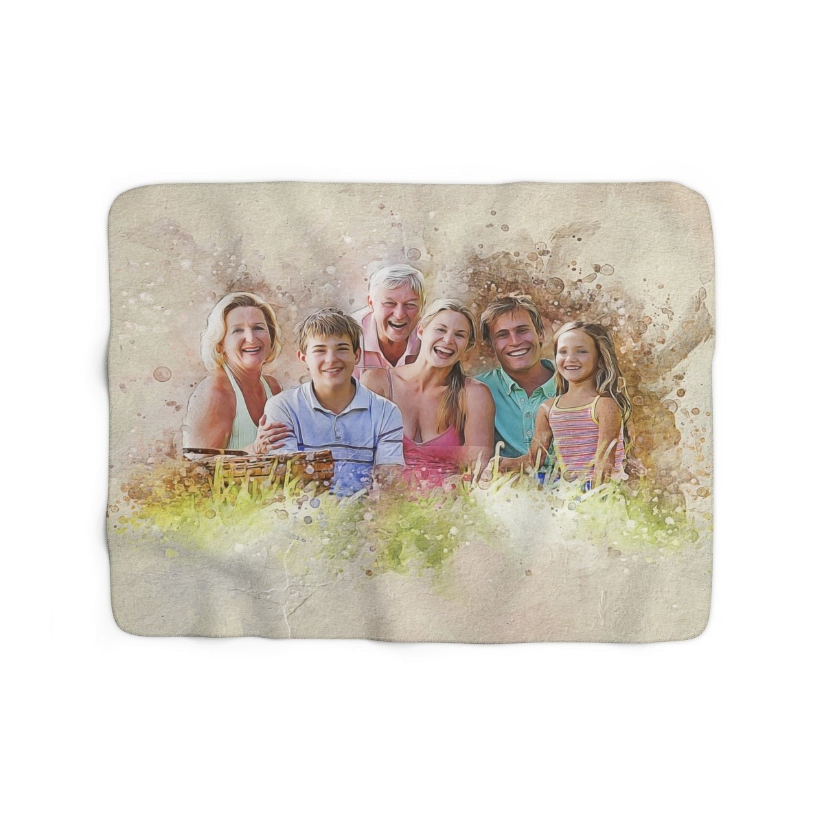 Personalized Photo Sherpa Fleece Blanket