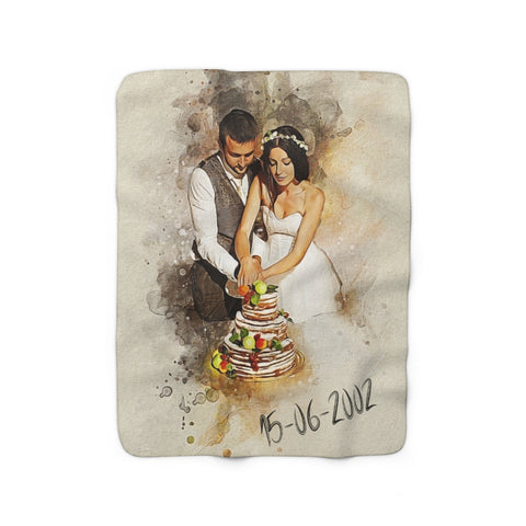 Personalized Photo Sherpa Fleece Blanket