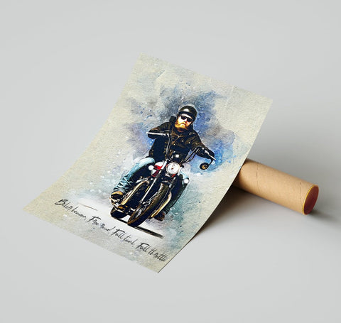 Personalized Motocycle Photo Painting