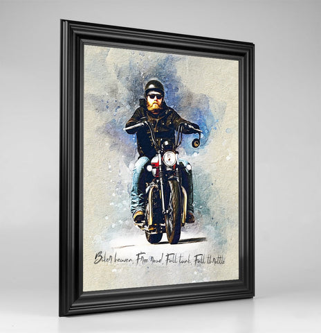 Personalized Motocycle Photo Painting