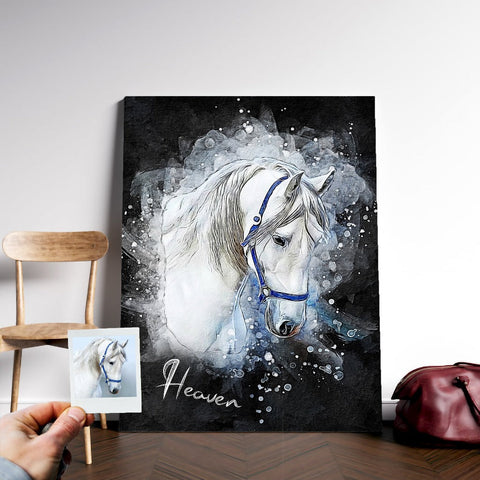 Unique horse artwork created from a photo.

