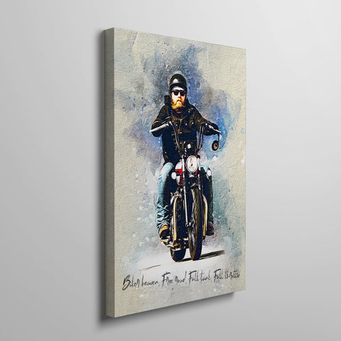 Personalized Motocycle Photo Painting