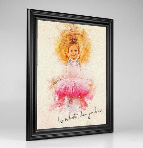 Beautifully crafted personalized photo to painting artwork, ideal for dance lovers