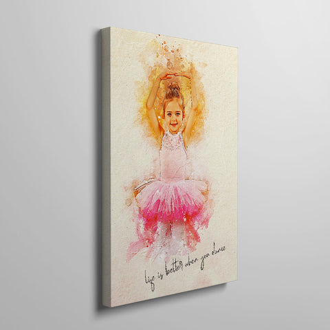 Unique ballet-themed custom painting, perfect for elegant home decoration